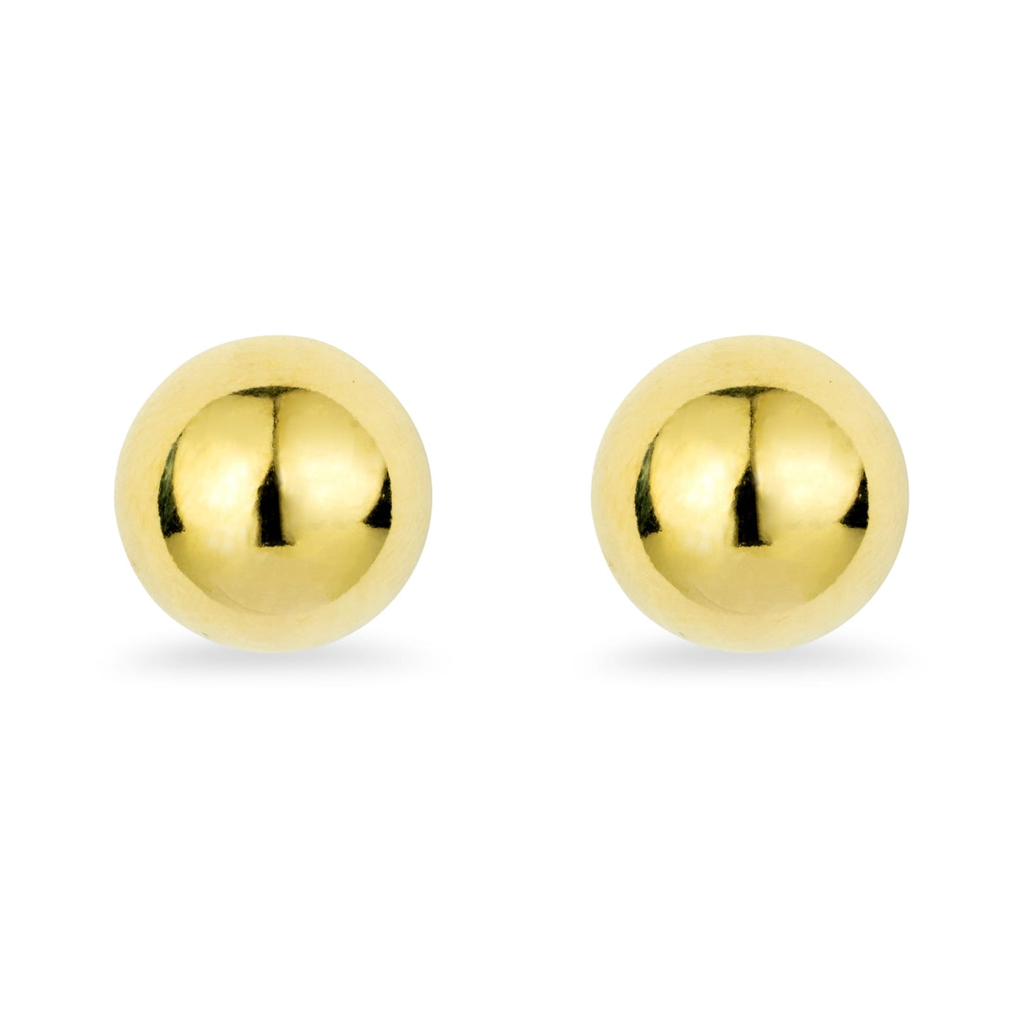 GLOW EARRINGS 24k gold-plated sterling silver studs, 14mm round smooth finish